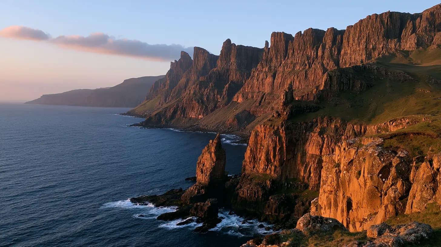 Cliffs at dusk
